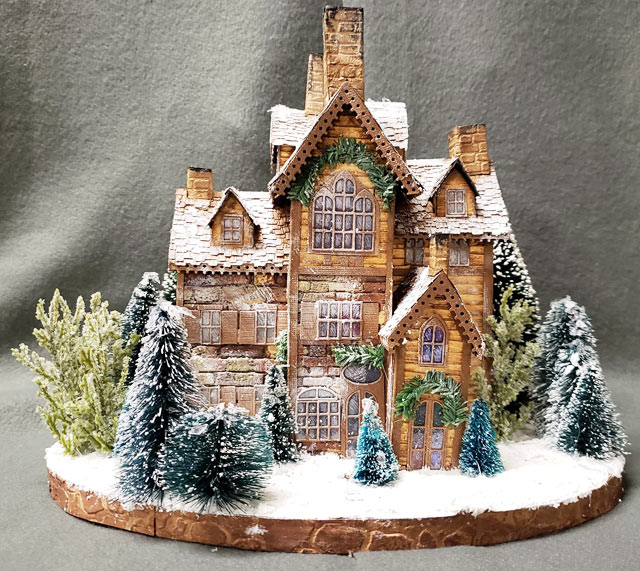 Miniature wintry house Calle Twinkly Lane