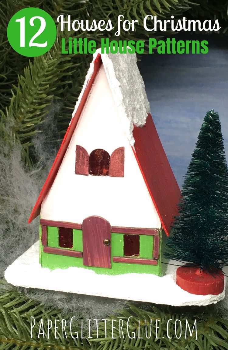 12 Houses for Christmas paper putz houses