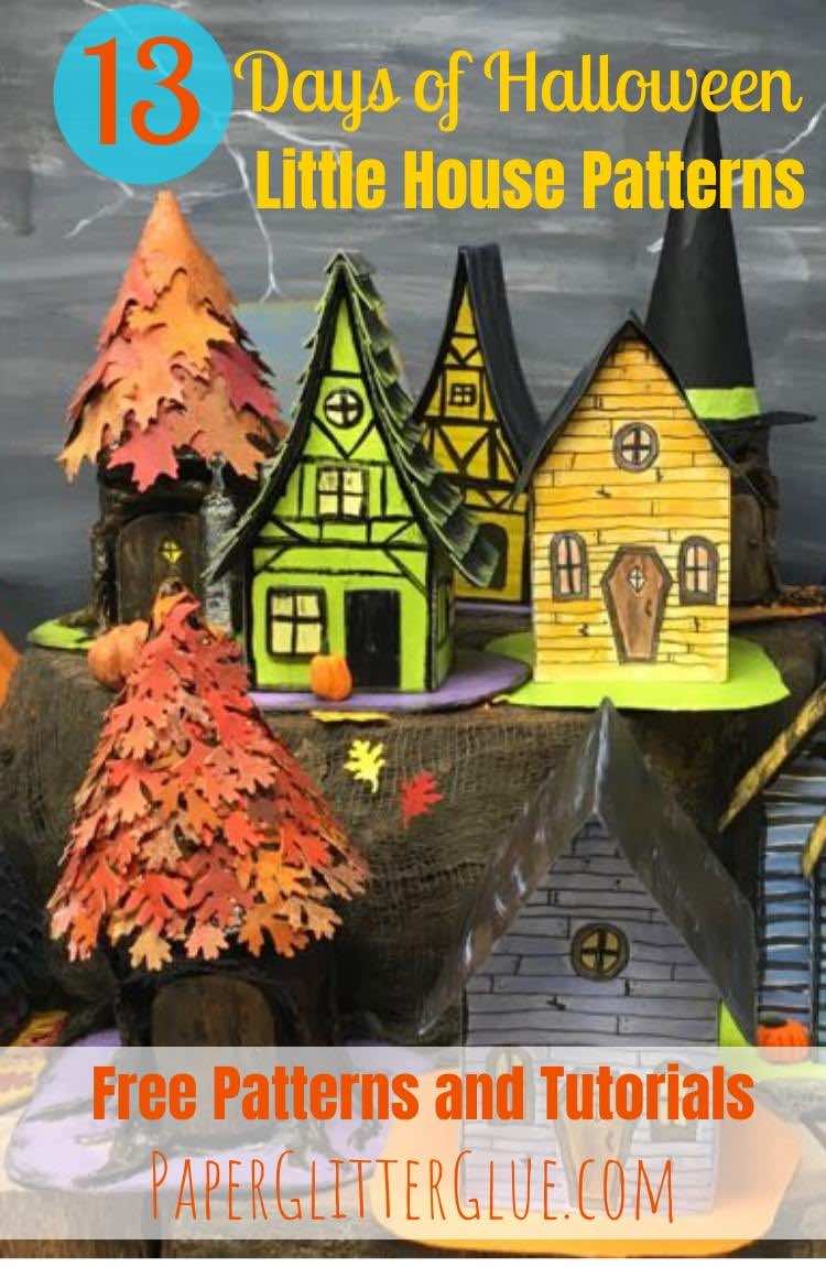 13 Little Halloween Paper Houses to make