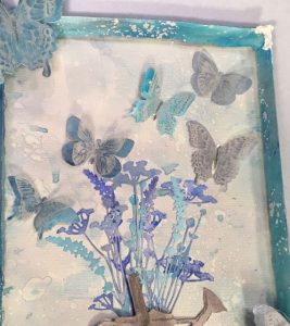 Wildflowers for Frosted Butterflies Mixed Media piece