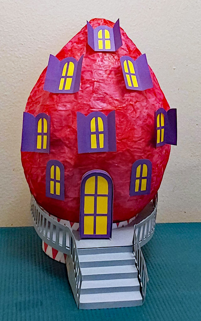 Pink Easter egg-shaped house