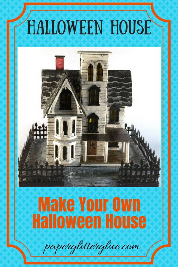 Make your own Halloween house like the Abandoned Italianate Mansion #halloweenhouse #halloween #putzhouse #papercraft