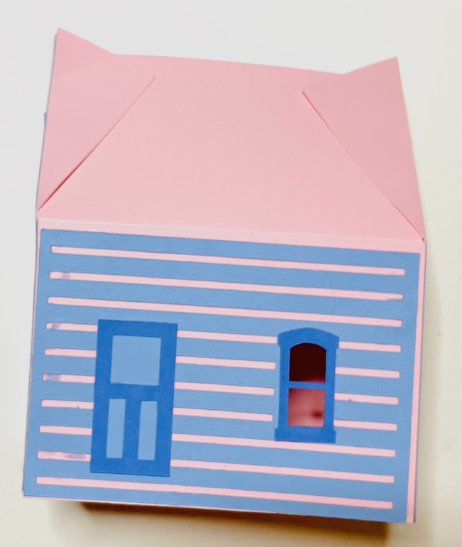 Another view of roof tabs glued to roof flaps