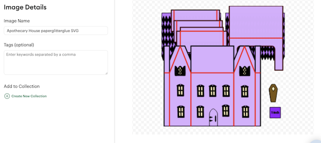 Apothecary house when uploaded showing score lines