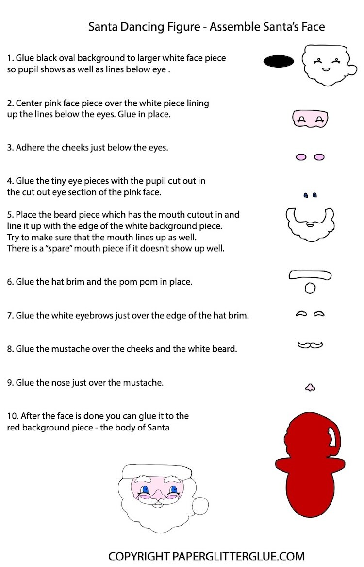 Assemble Santa's face