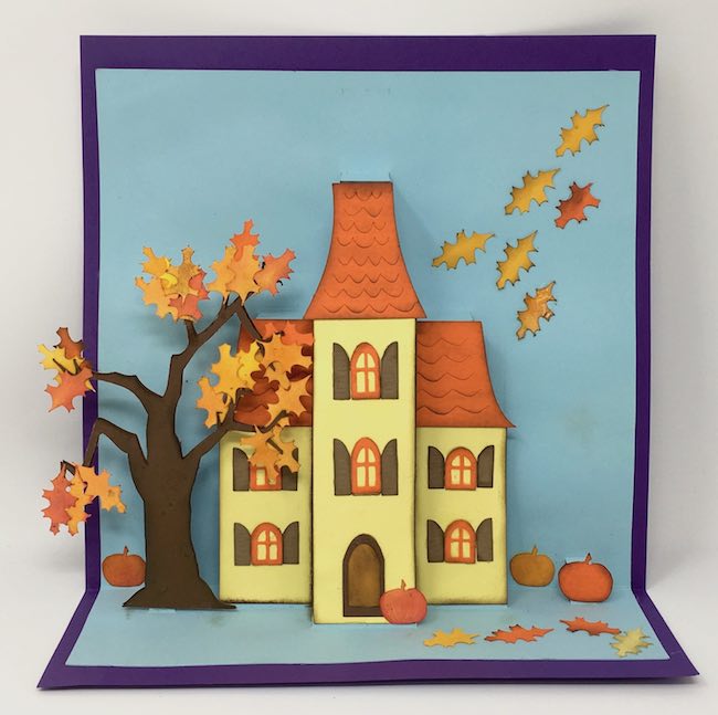 Autumn Holiday Manor Pop-Up Card