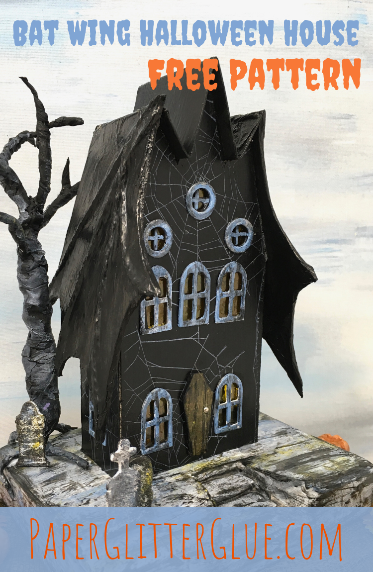 Bat Wing Halloween House tutorial and free pattern