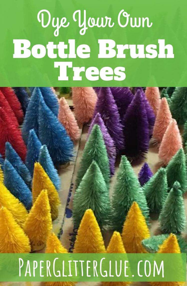 Bottle Brush trees for Craft party Dye your Own