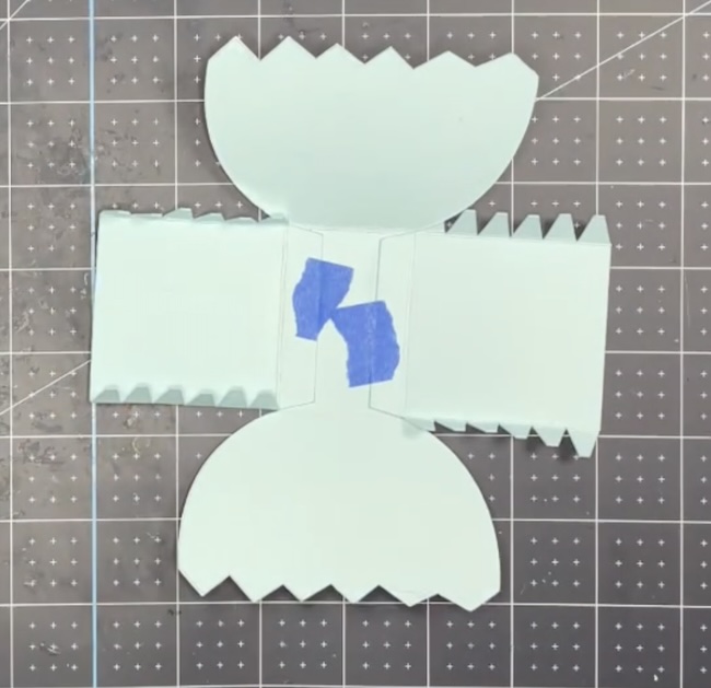 Bottom tabs glued in place