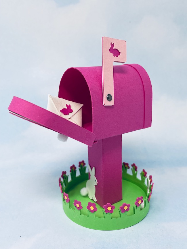 Bunny mail in pink bunny mailbox