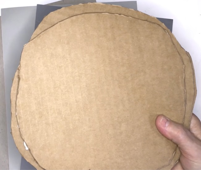 Cardboard layers of castle base