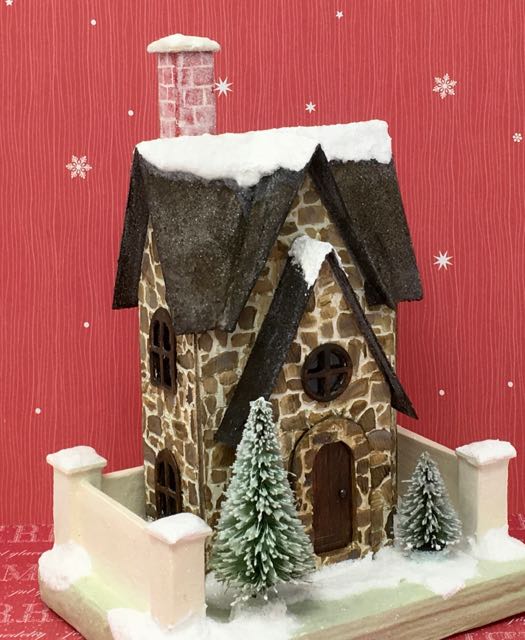 paper christmas glitter houses