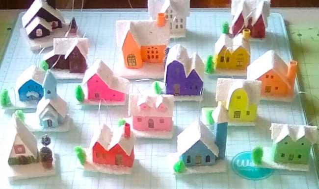 Christmas Holiday Paper Houses 12 houses for Christmas