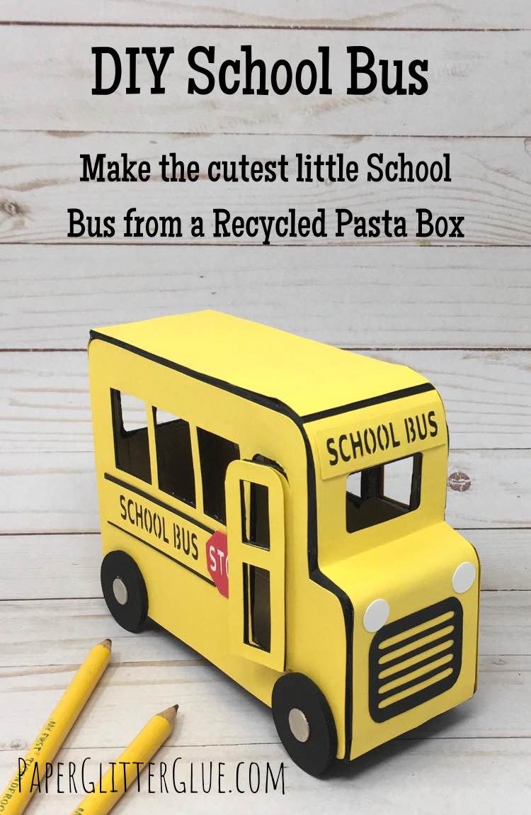DIY School Bus recycled box