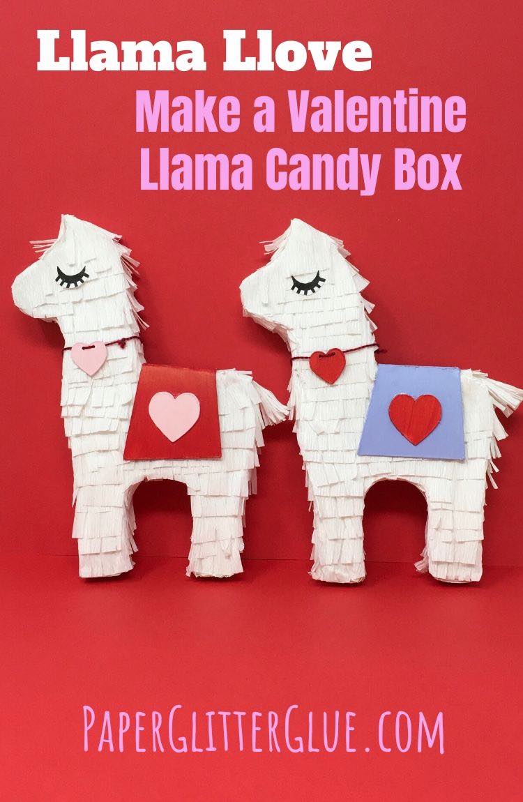 DIY Valentine Llama Candy Box