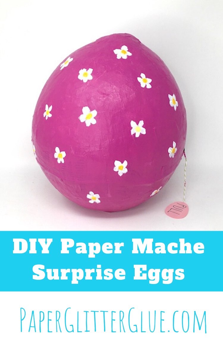 DIY paper mache surprise eggs