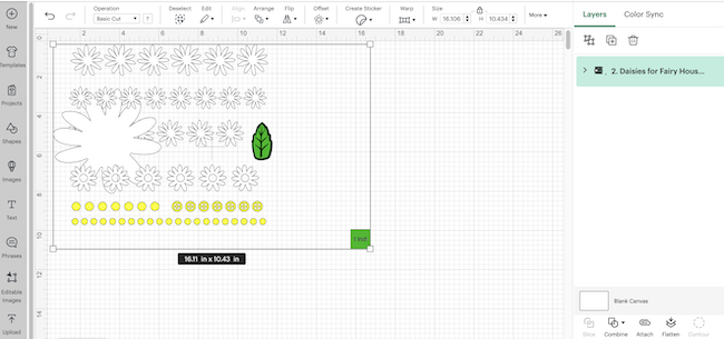Daisy Fairy House in Cricut Design Space