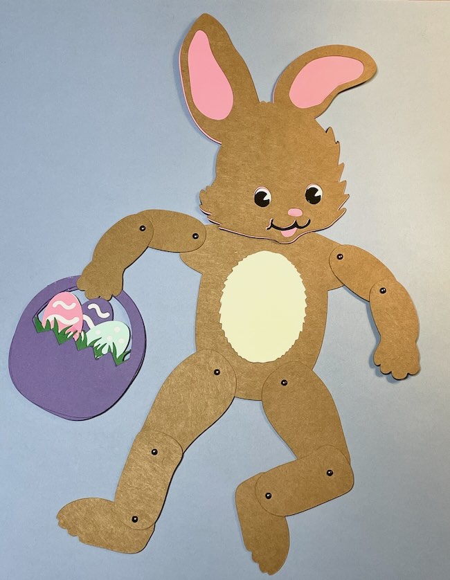 Dancing Easter Bunny with Moveable Arms Legs