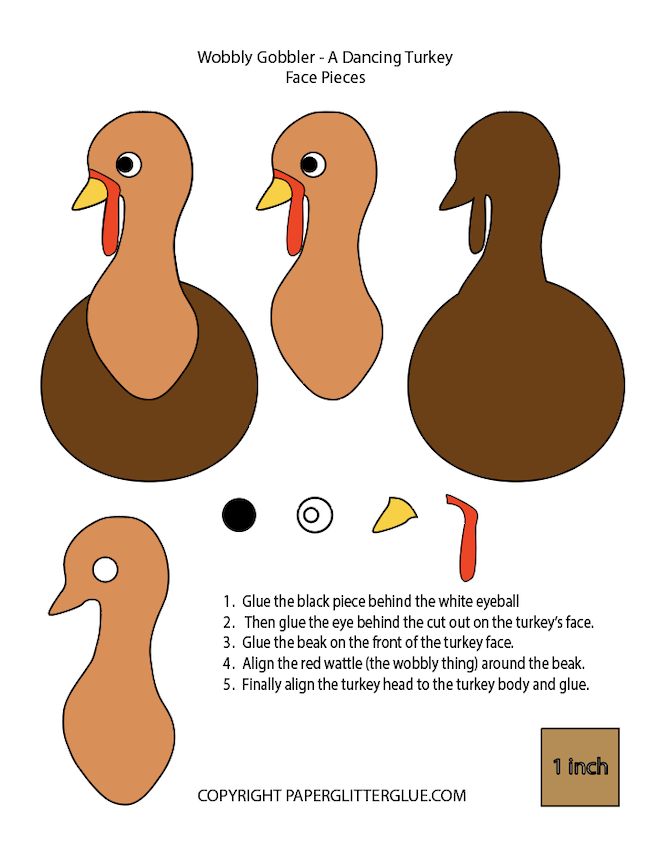 Dancing Turkey Face Head Pieces