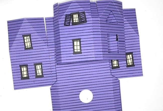 Decorated pieces of little haunted house