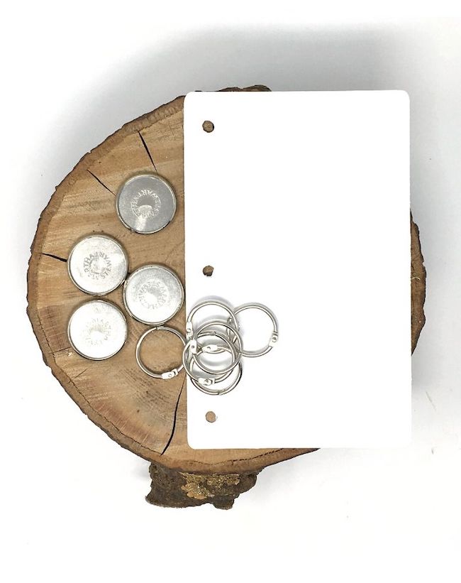 Discs and rings to make Notebook Journal