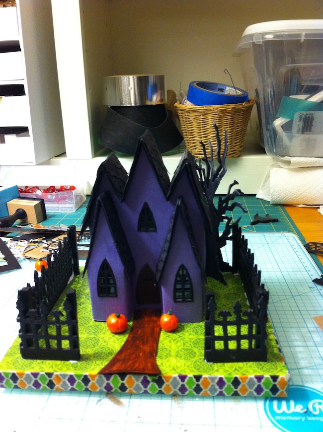 Distracting background Halloween house craft photo