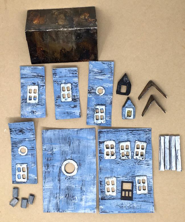 Distressed components Beach Paper Putz House