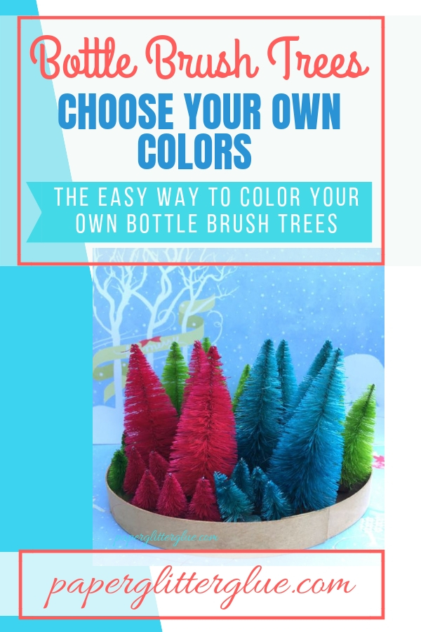 Easy way to color Bottle Brush trees #bottlebrushtrees #christmasdecor #putzhouse