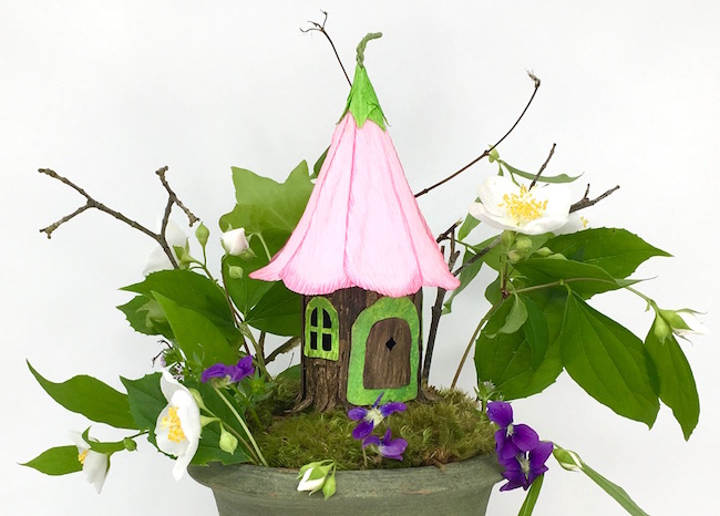 Fairy Paper House made with SVG cut file