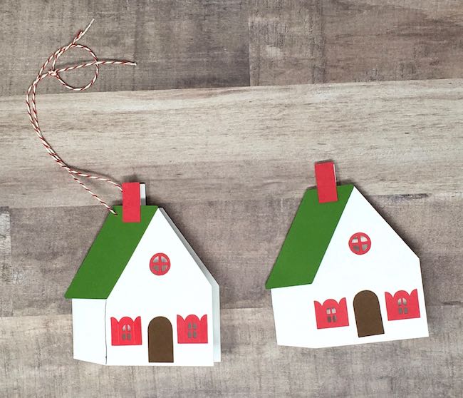 Finished little holiday house card