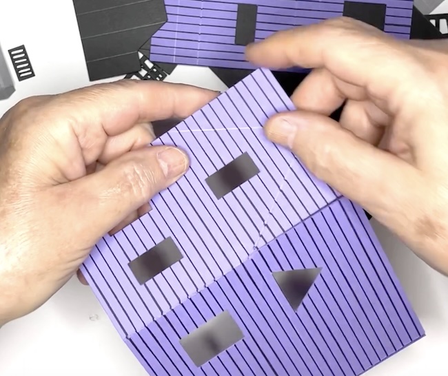 Fold along score lines for Haunted