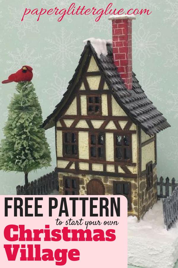 christmas paper house template