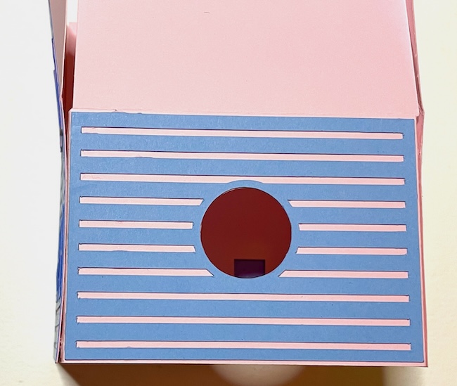 Glue back piece in place