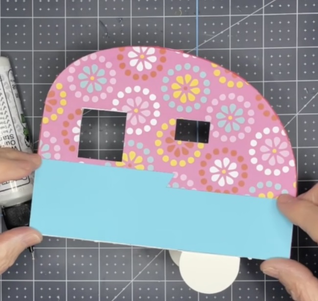 Glue decorative wallpaper inside camper