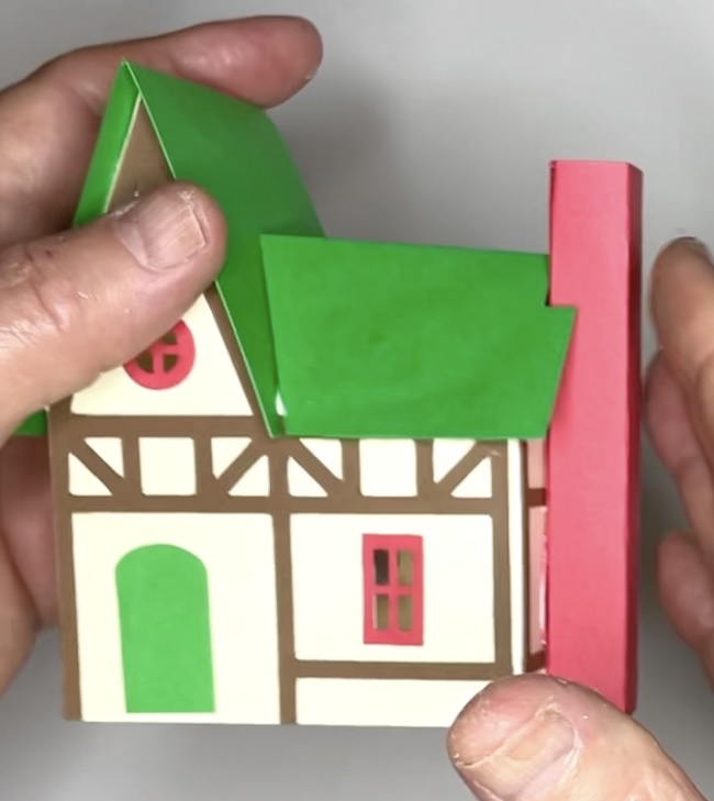glue side chimney to house