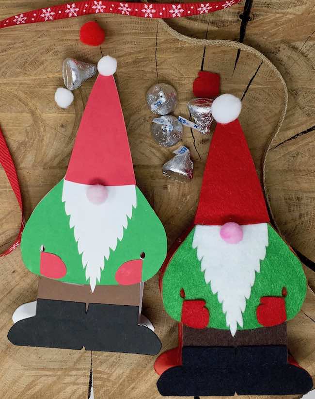 DIY Gnome Gift Box - an Easy Holiday Craft - Paper Glitter Glue