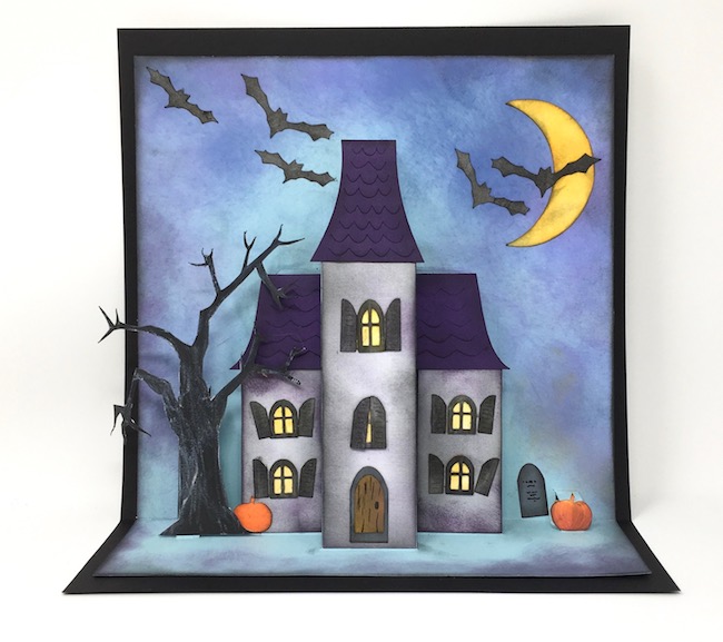 Halloween Holiday Manor pop-up card