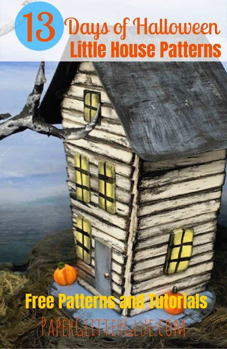 Halloween House No. 6 free template tutorial