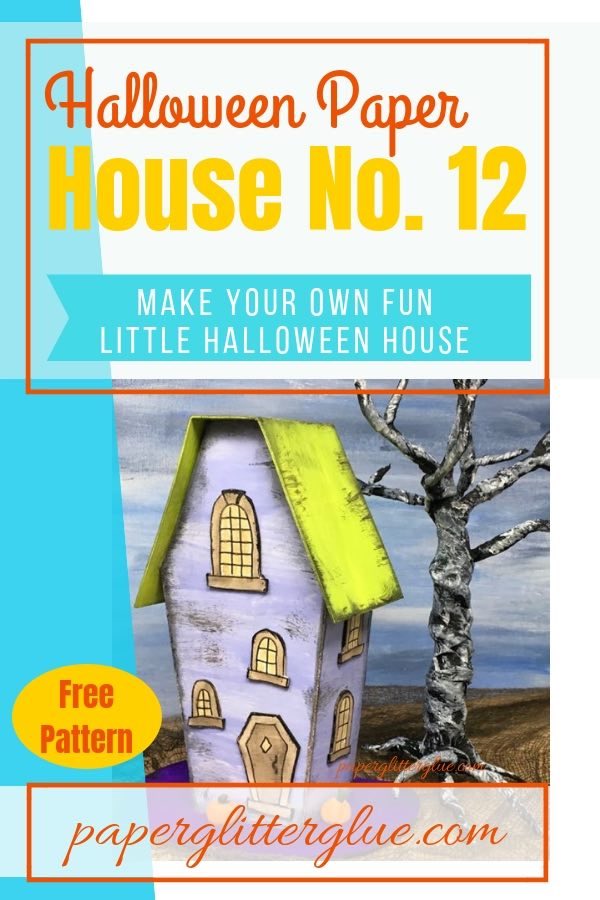 Halloween paper house for your Halloween village #diyhalloween #halloween decorations #paperhouse