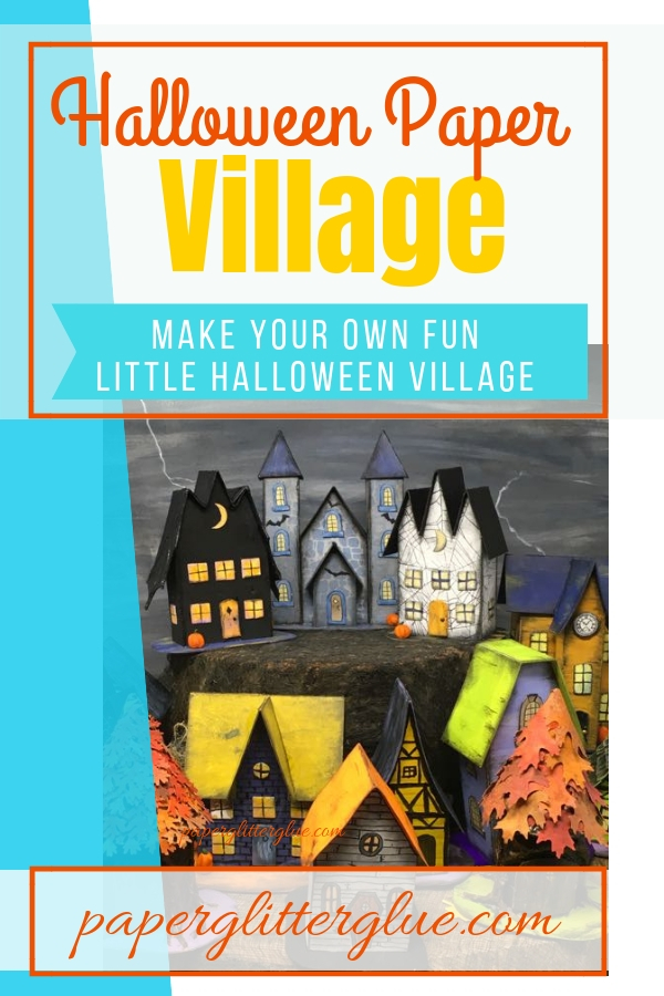 Halloween Paper Village printable patterns templates #halloweencrafts