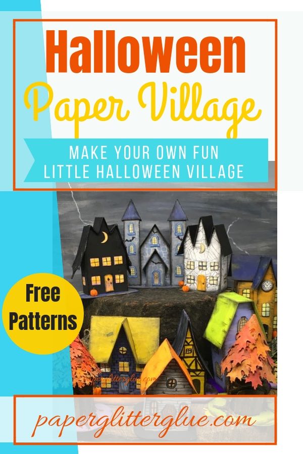 Halloween Paper Village printable patterns templates #halloweencrafts