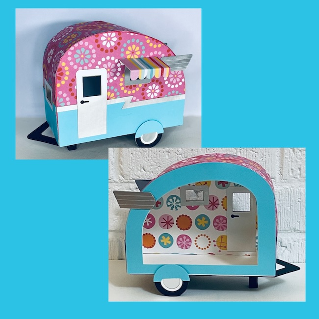 front and back the mini camper trailer