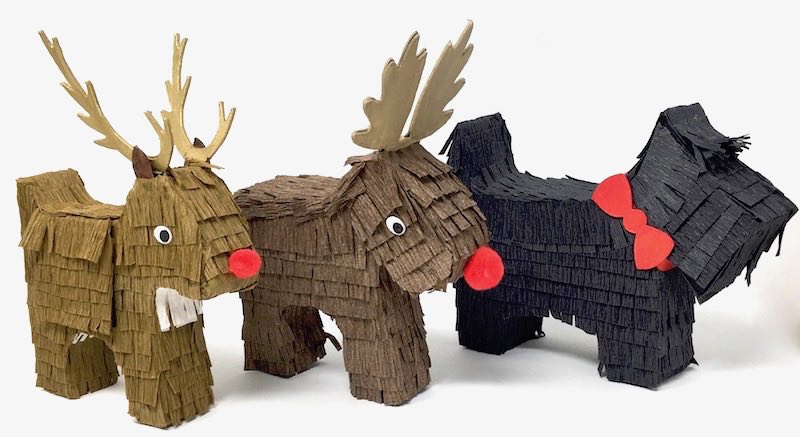 Happy Hollydeer Merry ChrisMoose and Scotty Dog Gift Boxes