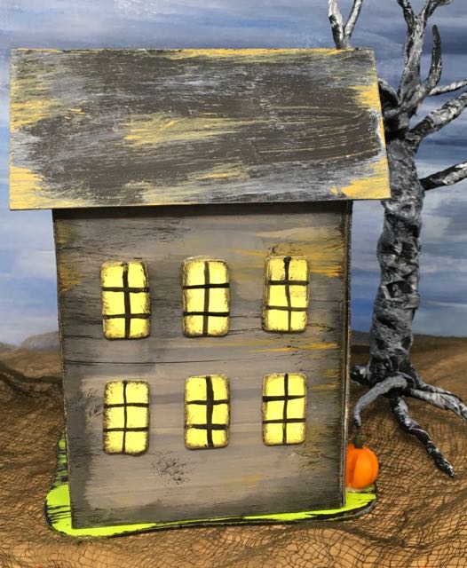 Haunted Boarding House back view halloween house