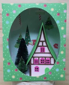 Holiday Paper House Ornament