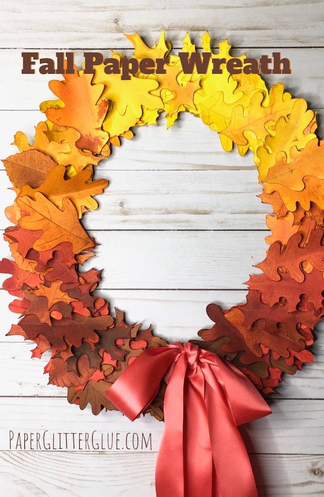 How to Make a Fall Paper Leaf Wreath