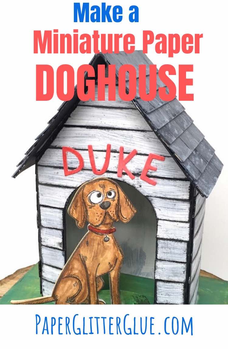 How to make a miniature paper doghouse