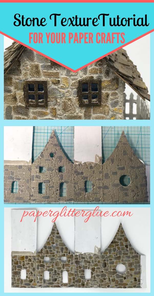 How to stencil stone texture on paper crafts tutorial