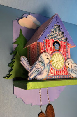 Side view of the Birdhouse Cuckoo Clock