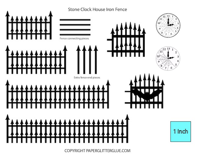 Iron fence pattern for card stock